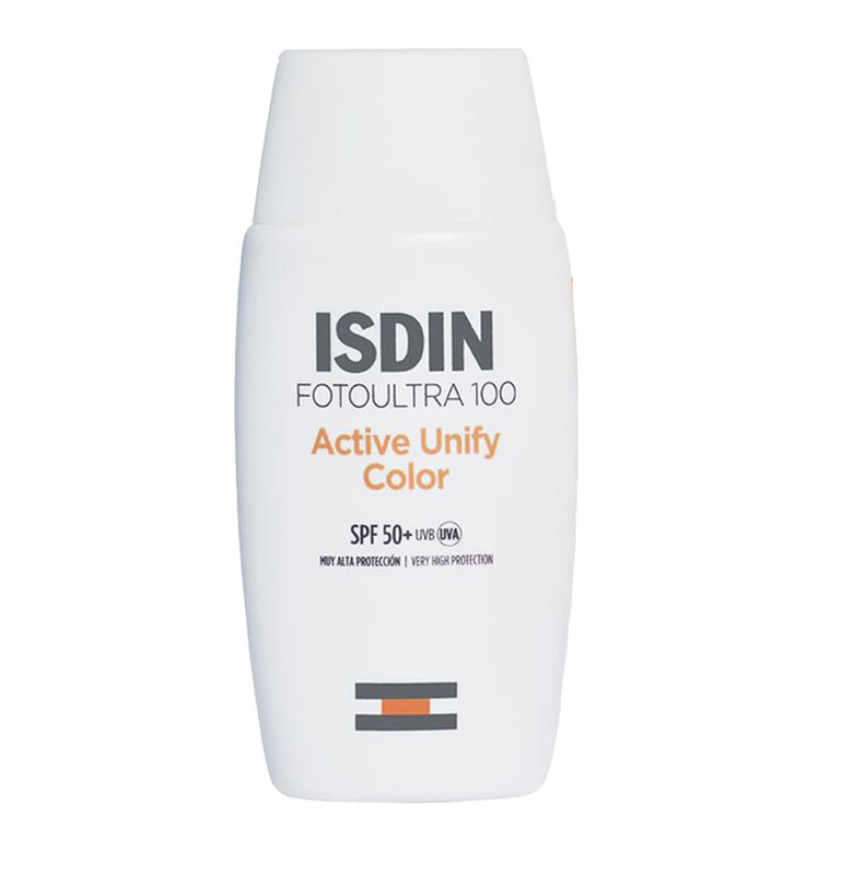 ضد آفتاب رنگی ایزدین ISDIN Active Unify | SPF 50 | ضد لک و روشنکننده | اصل از گلاموناشاپ
